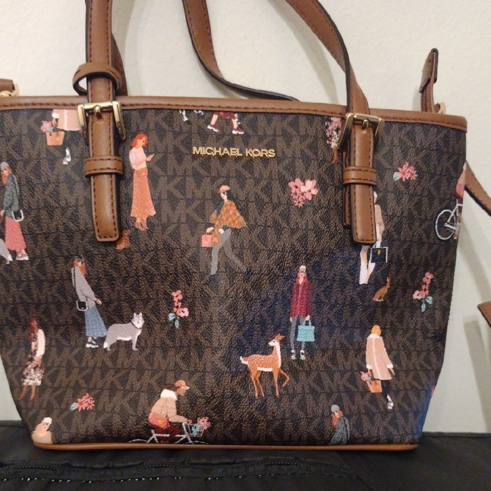 Michael Kors Multicolor Printed Tote Bag